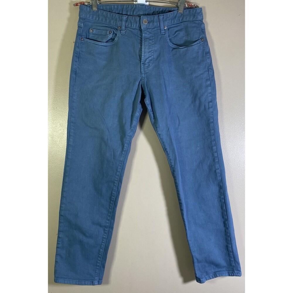 Bonobos Pant Mens 33x30 Blue Cotton Chino Straight Stretch Preppy Office Career